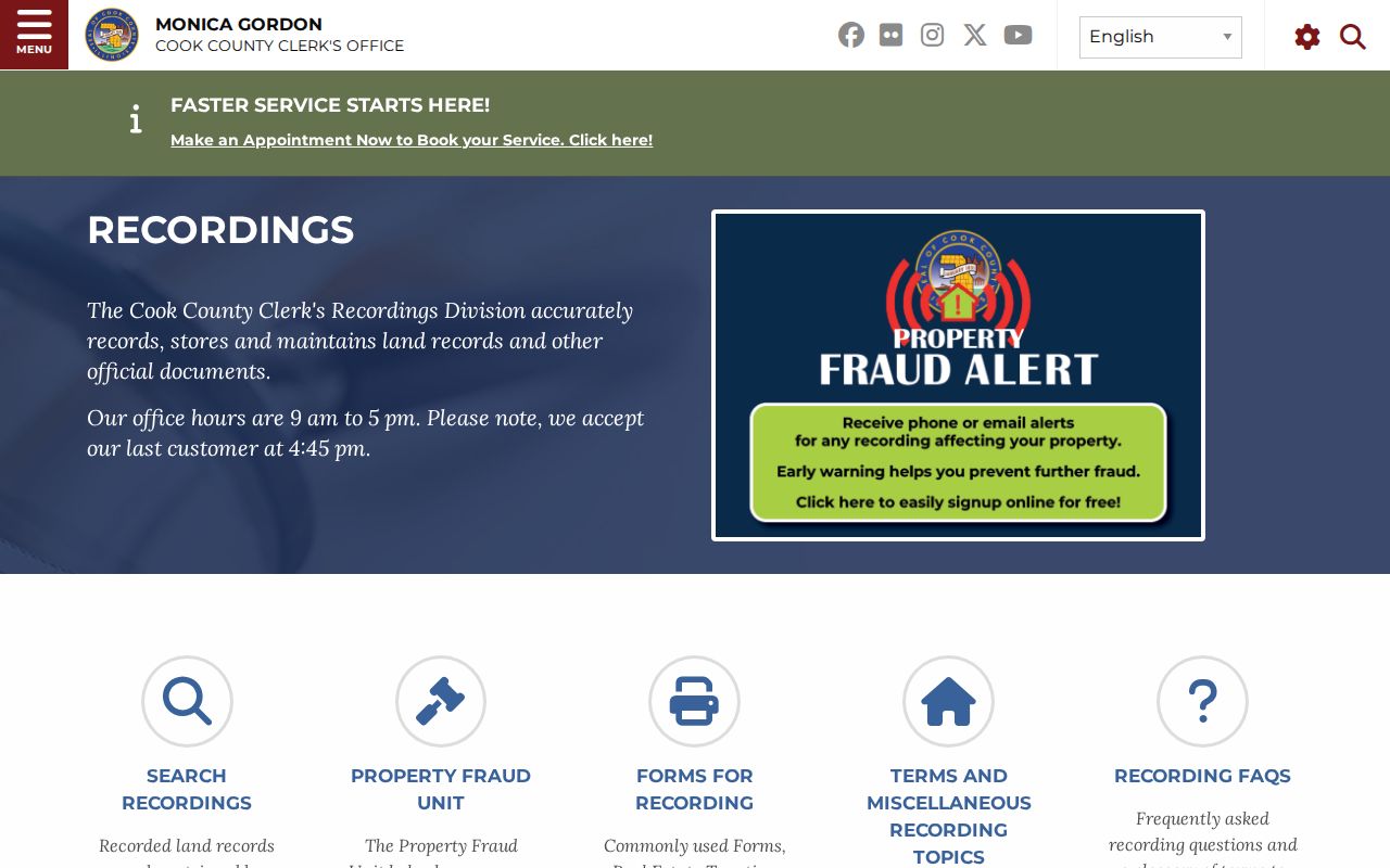 Arlington Heights residents directory Clerk recordings service