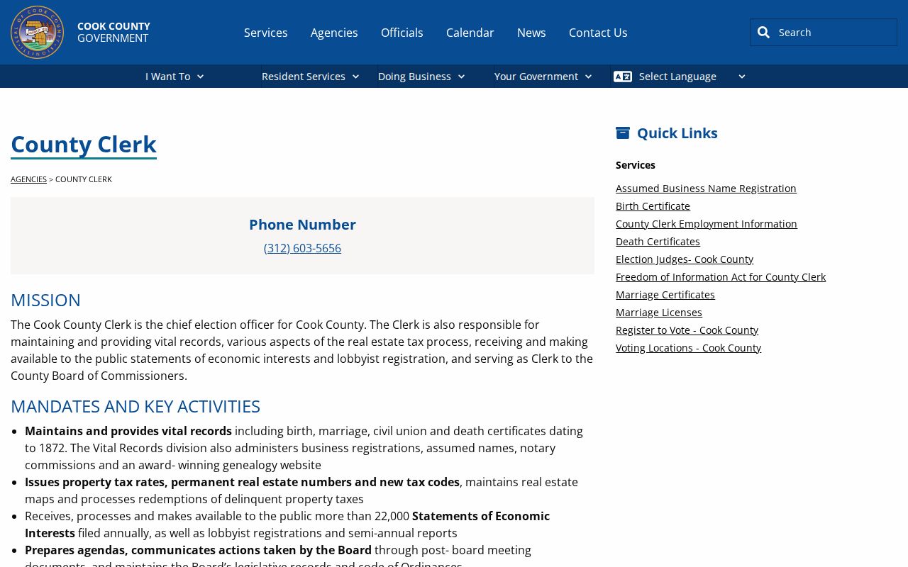 Arlington Heights residents directory Cook County Clerk services