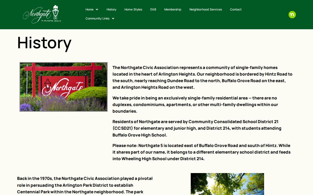 Arlington Heights neighbors Northgate Civic Association area