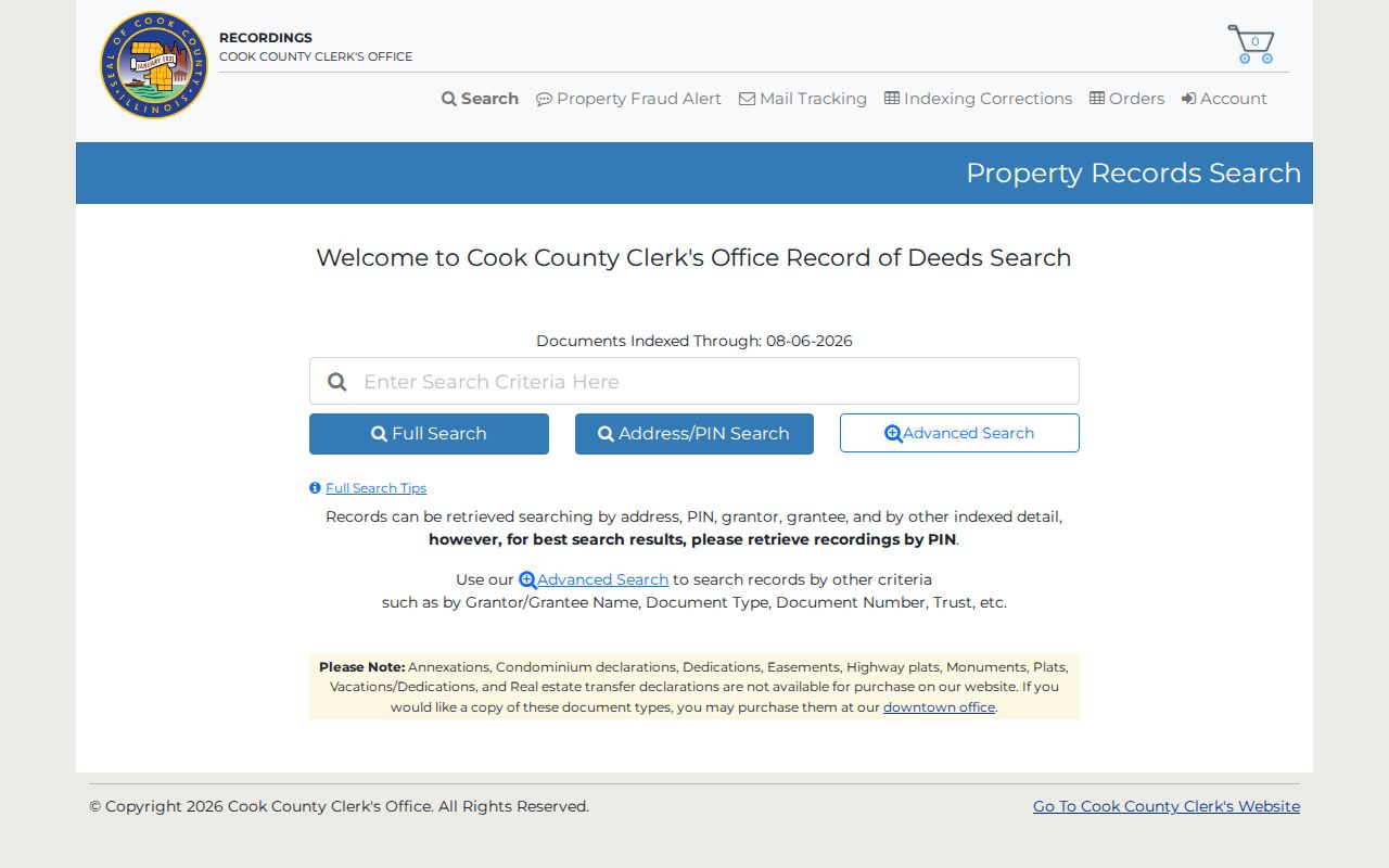 Arlington Heights resident lookup using Clerk recordings name and PIN search